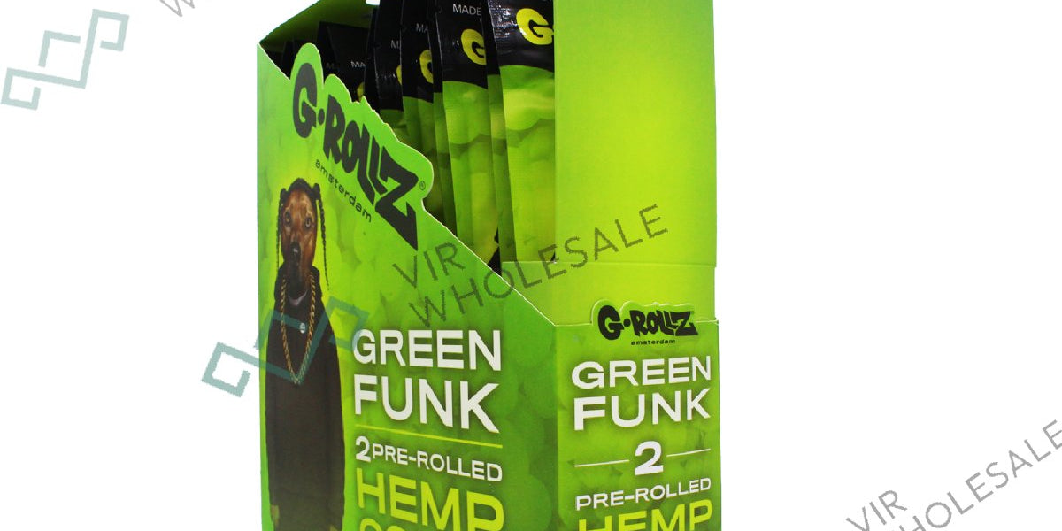 G-ROLLZ Pre-Rolled Hemp Cones - 12 Packs Per Box - 2 Cones Per Pack - VIR Wholesale G-ROLLZ Pre-Rolled Hemp Cones - 12 Packs Per Box - 2 Cones Per Pack - VIR Wholesale