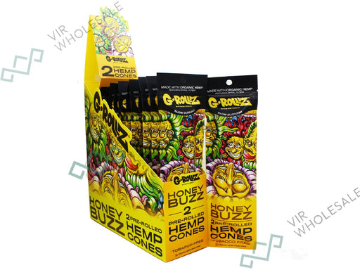 G - ROLLZ Pre - Rolled Hemp Cones - 12 Packs Per Box - 2 Cones Per Pack - Honey Buzz - VIR Wholesale