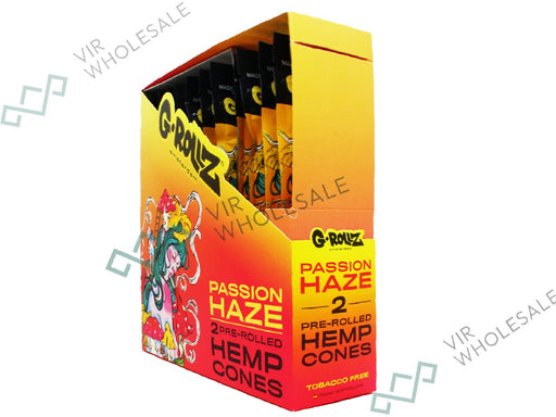 G - ROLLZ Pre - Rolled Hemp Cones - 12 Packs Per Box - 2 Cones Per Pack - Passion Haze - VIR Wholesale