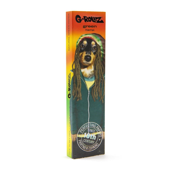 G-Rollz | 'Reggae' 50 King Size Green Papers + Tips (20 Booklets Display) - VIR Wholesale