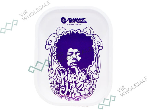 G - Rollz Small Rolling Tray - Purple Haze Jimi Hendrix - VIR Wholesale