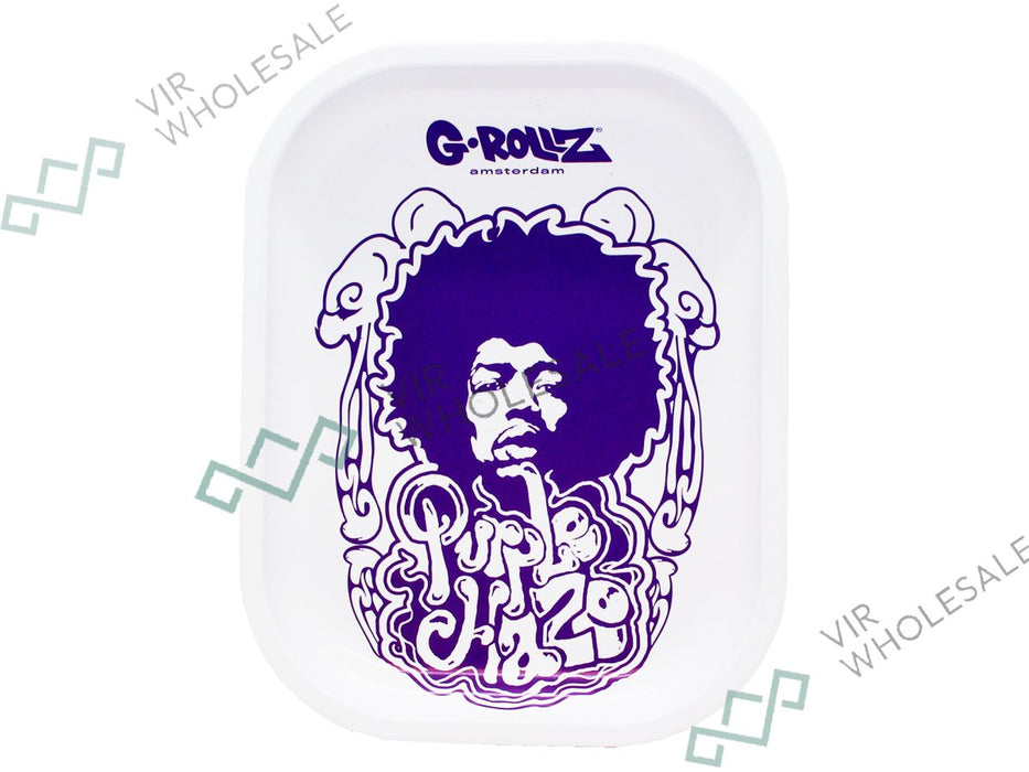 G - Rollz Small Rolling Tray - Purple Haze Jimi Hendrix - VIR Wholesale