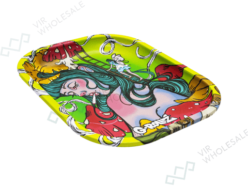 G - Rollz Small Rolling Tray | 'Smokey Shroom' Tray 14 x 18cm - VIR Wholesale