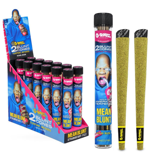 G-ROLLZ – Strawberry Fizz Blunt Cones – Fruit Blunt Cones – 12 Per Box – 2 Per Pack - VIR Wholesale