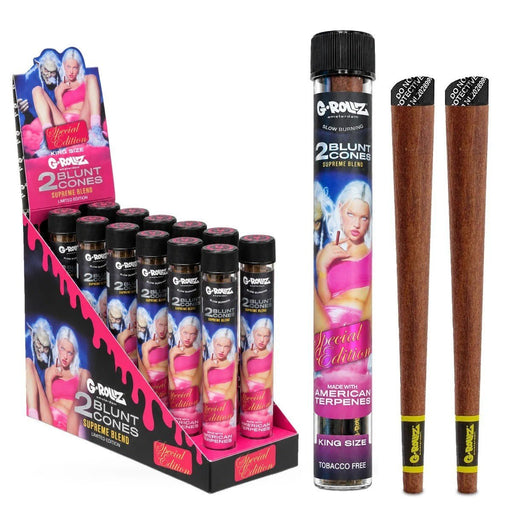 G-Rollz Supreme Blend Special Edition Herbal Blunt Cones – 12 Tubes Per Pack – 2 Cones Per Tube - VIR Wholesale