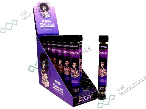 G - ROLLZ - Terpene Blunt Cones - 12 Per Box - 2 Per Pack - Purple Haze - VIR Wholesale