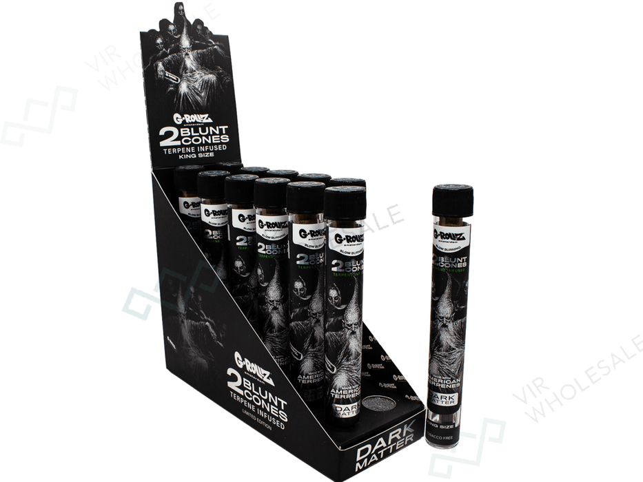 G-ROLLZ - Terpene Blunt Cones - 12 Tubes Per Box - 2 Cones Per Tube - Dark Matter - VIR Wholesale