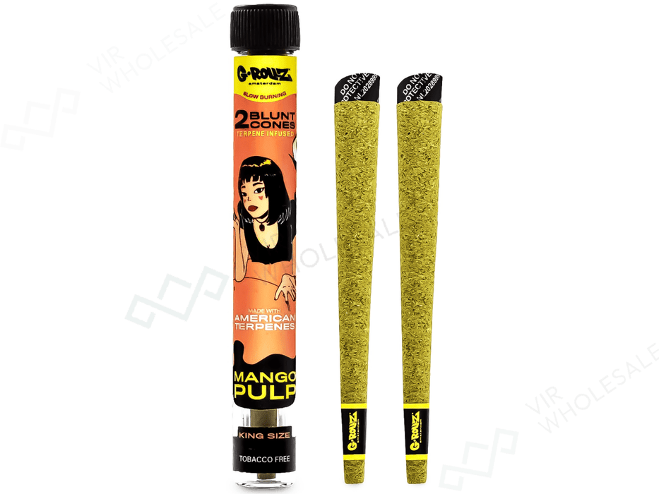 G - ROLLZ | Terpene Infused Cones ‘Mango Pulp’ - 2x Pre - rolled Cones (12 Pack Display, 24 Cones) - VIR Wholesale