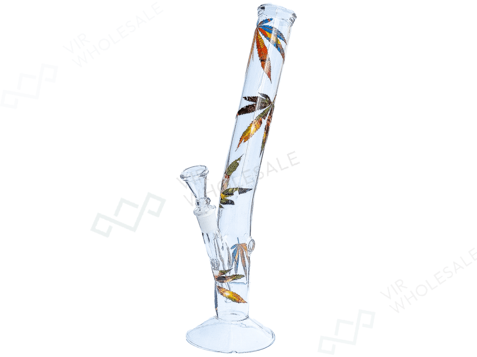 Glass Bong – Autumn Leaves Design (13 Inch) - VIR Wholesale