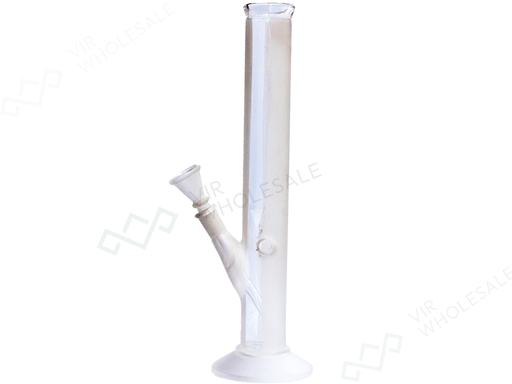 Glass Bong - Semi - Translucent 14” Straight - VIR Wholesale