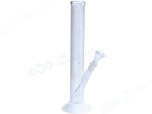 Glass Bong - Semi - Translucent 14” Straight - VIR Wholesale