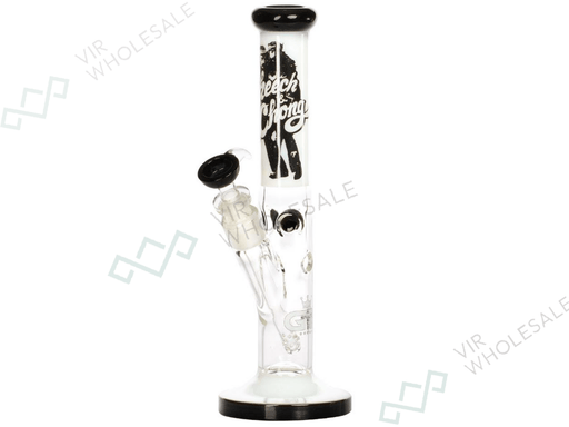 Grace Glass | Cheech & Chong 'Peace' - Straight Bong White H:30cm - Ø:38mm - SG:18.8mm - VIR Wholesale