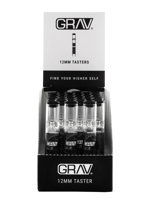 GRAV 12mm Clear Glass Taster with Cap – Pack of 30 or Single - VIR Wholesale