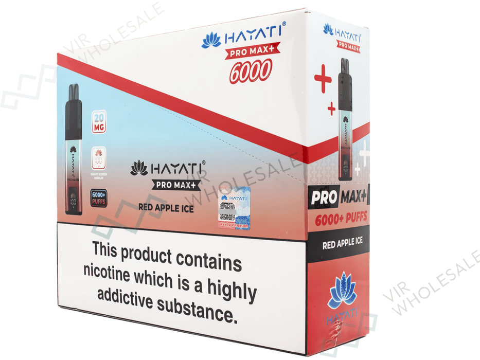Hayati Pro Max+ 6000 Puffs - 5 Per Box - VIR Wholesale