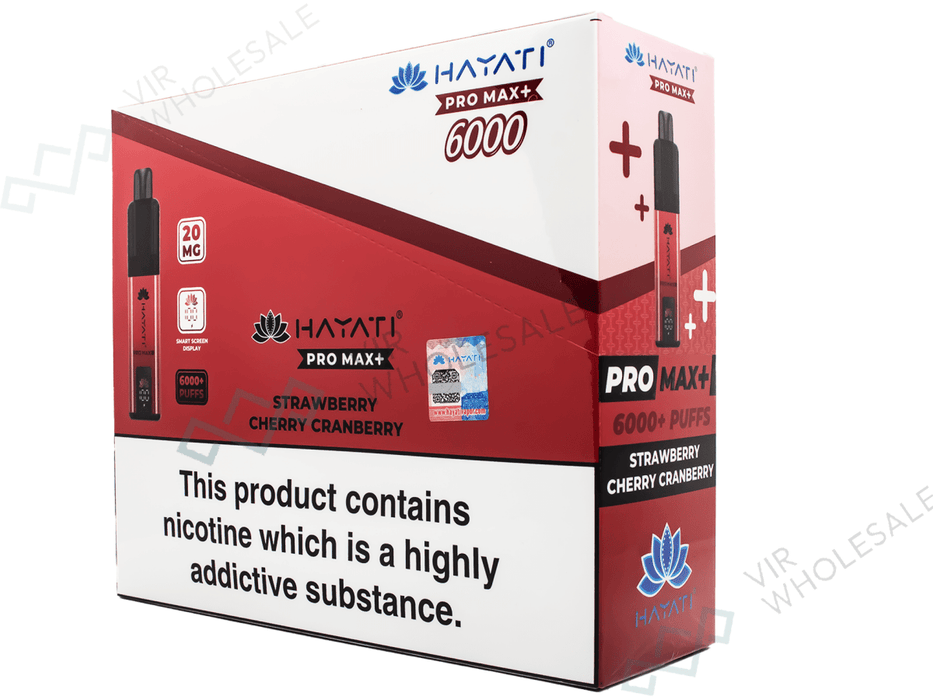 Hayati Pro Max+ 6000 Puffs - 5 Per Box - VIR Wholesale