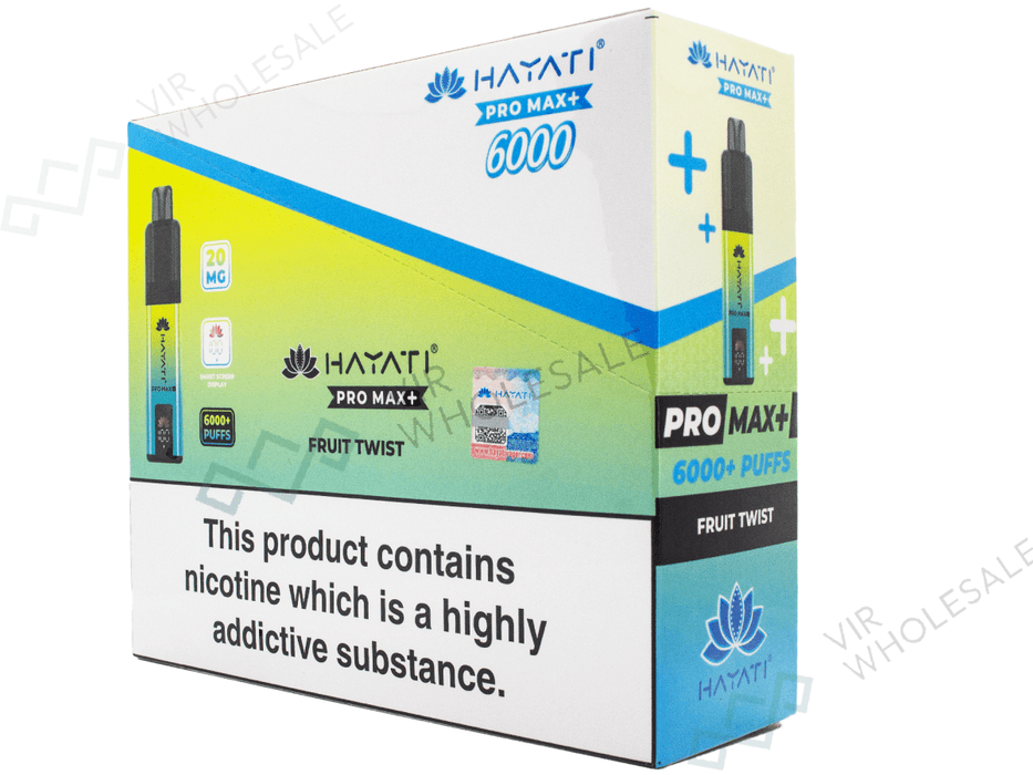 Hayati Pro Max+ 6000 Puffs - 5 Per Box - VIR Wholesale