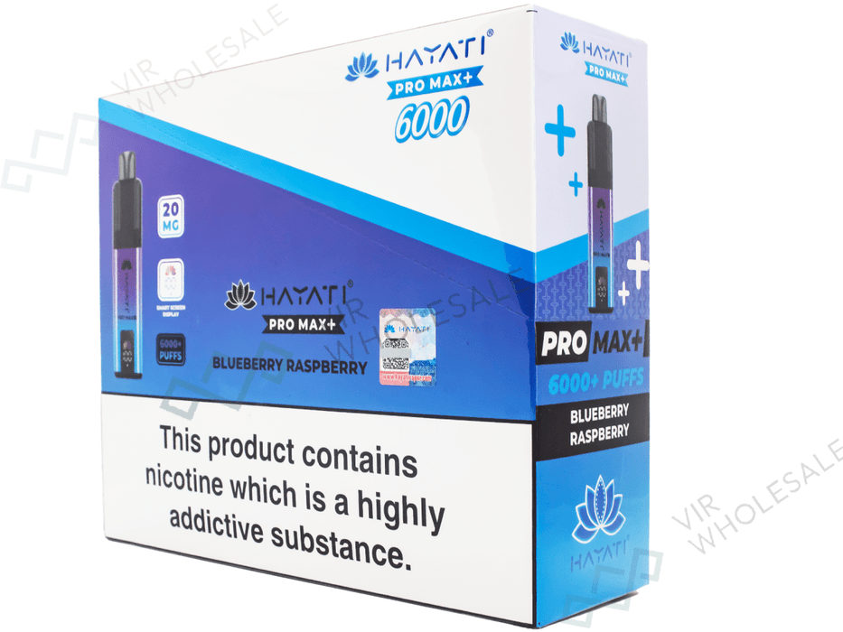 Hayati Pro Max+ 6000 Puffs - 5 Per Box - VIR Wholesale