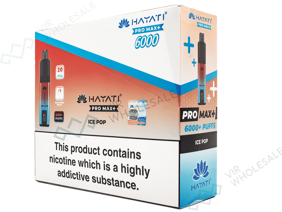 Hayati Pro Max+ 6000 Puffs - 5 Per Box - VIR Wholesale