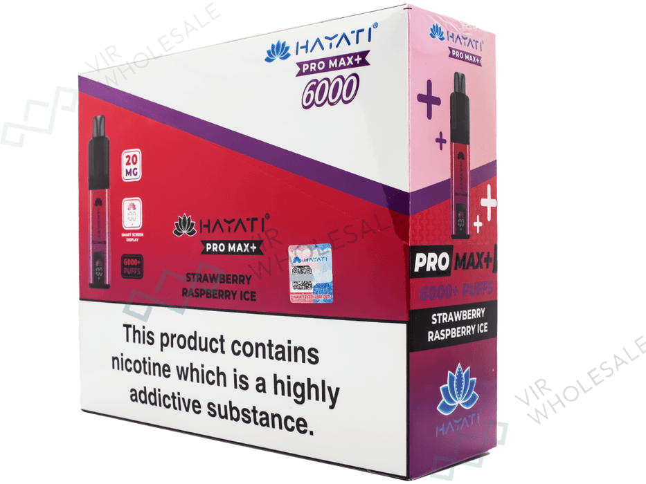 Hayati Pro Max+ 6000 Puffs - 5 Per Box - VIR Wholesale