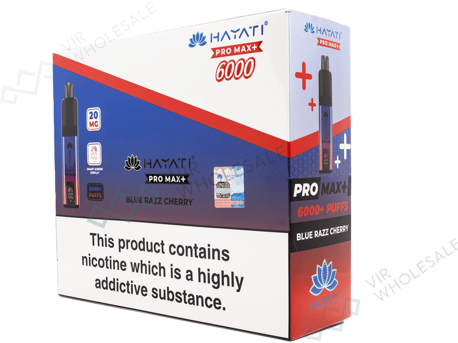 Hayati Pro Max+ 6000 Puffs - 5 Per Box - VIR Wholesale
