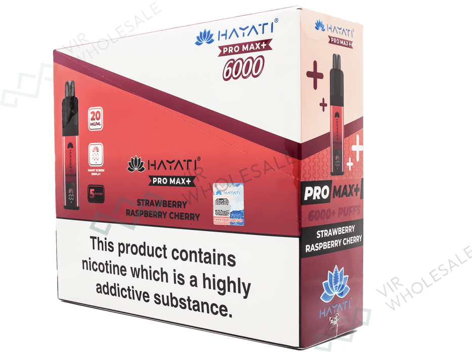 Hayati Pro Max+ 6000 Puffs - 5 Per Box - VIR Wholesale