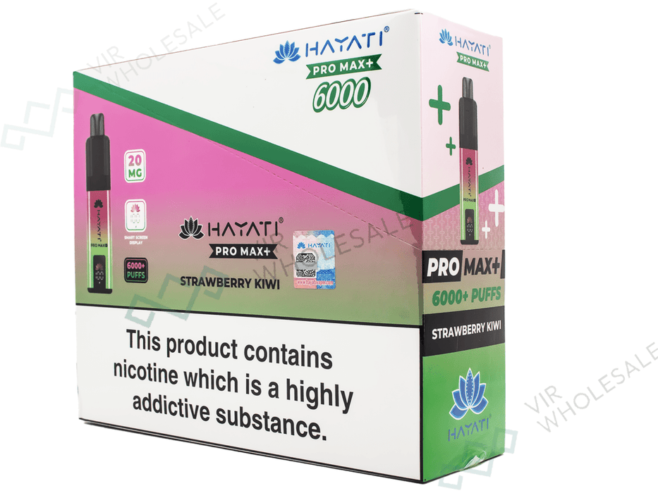 Hayati Pro Max+ 6000 Puffs - 5 Per Box - VIR Wholesale