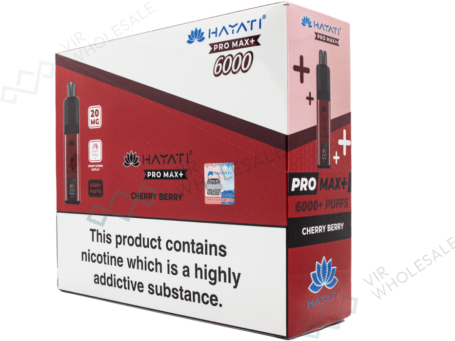 Hayati Pro Max+ 6000 Puffs - 5 Per Box - VIR Wholesale