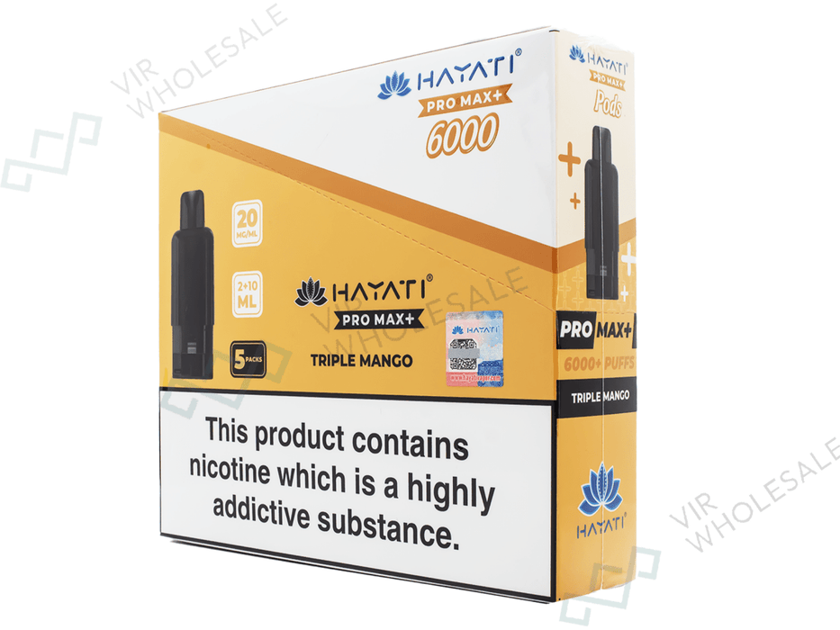 Hayati Pro Max Refill Pods 6000 Puffs - 5 Per Box VIR Wholesale Hayati Pro Max Refill Pods 6000 Puffs - 5 Per Box VIR Wholesale