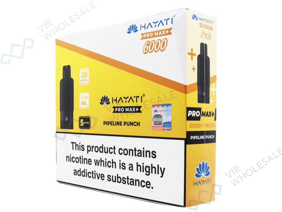 Hayati Pro Max Refill Pods – 6000 Puffs - 5 Per Box - VIR Wholesale