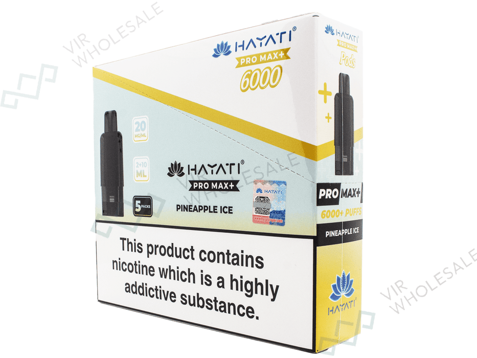 Hayati Pro Max Refill Pods 6000 Puffs - 5 Per Box VIR Wholesale Hayati Pro Max Refill Pods 6000 Puffs - 5 Per Box VIR Wholesale