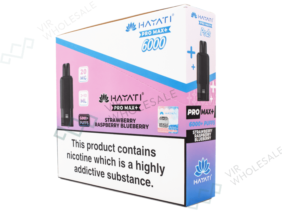 Hayati Pro Max Refill Pods – 6000 Puffs - 5 per Box - VIR Wholesale