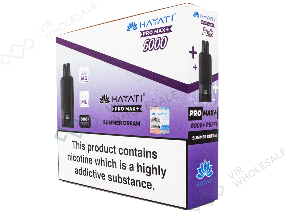 Hayati Pro Max Refill Pods 6000 Puffs - 5 Per Box VIR Wholesale Hayati Pro Max Refill Pods 6000 Puffs - 5 Per Box VIR Wholesale
