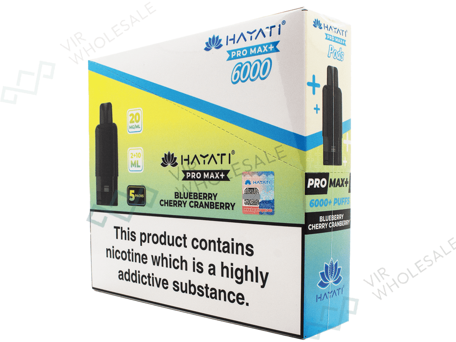 Hayati Pro Max Refill Pods – 6000 Puffs - 5 Per Box - VIR Wholesale