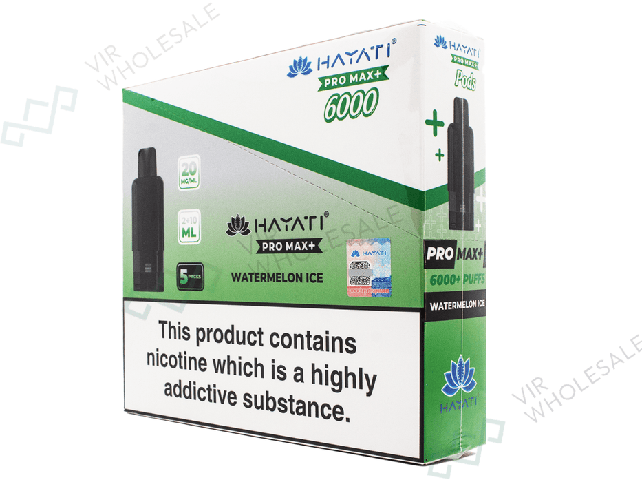 Hayati Pro Max Refill Pods – 6000 Puffs - 5 Per Box - VIR Wholesale