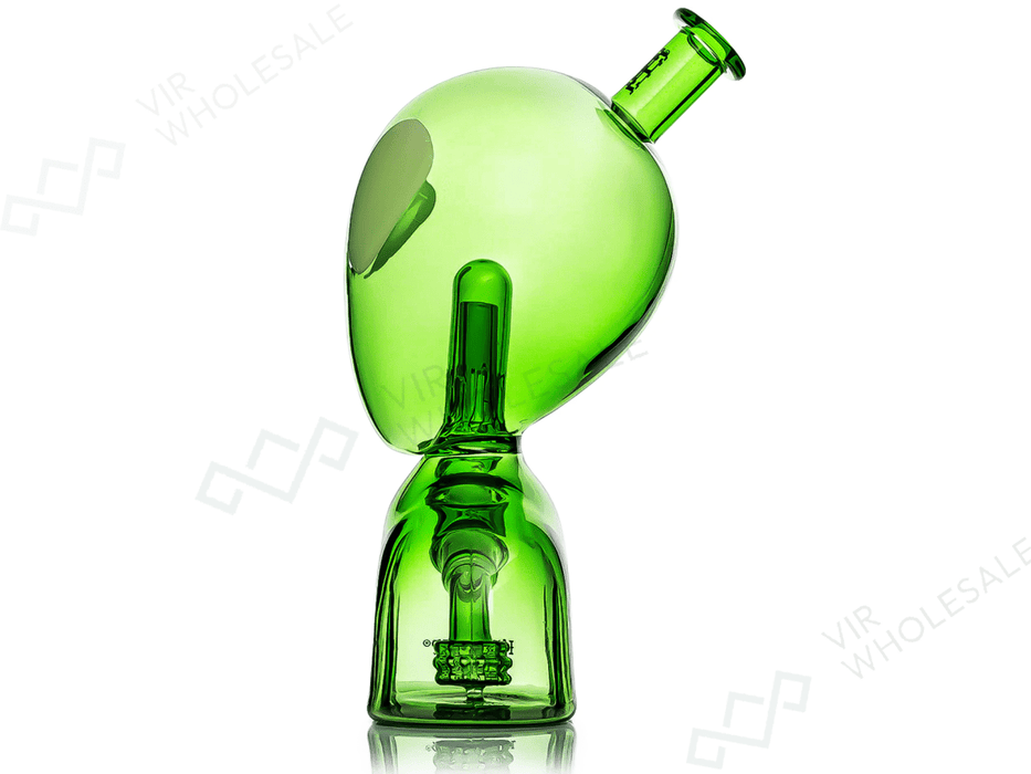 Hemper Alien Head XL Glass Green Large Bong 6" - VIR Wholesale