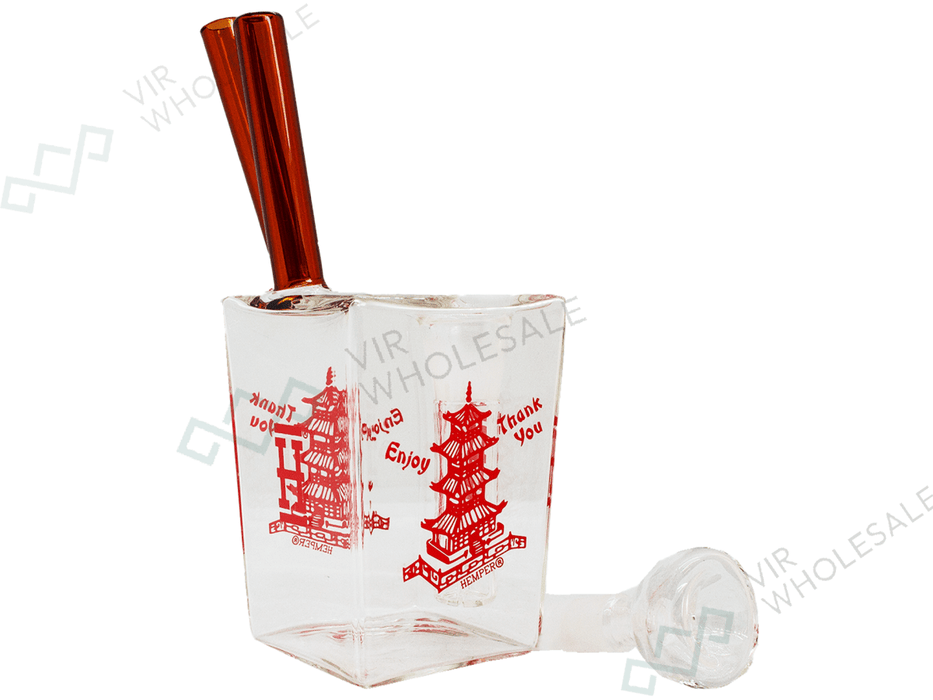 HEMPER Glass Bong Chinese Takeout (6" Height) - VIR Wholesale