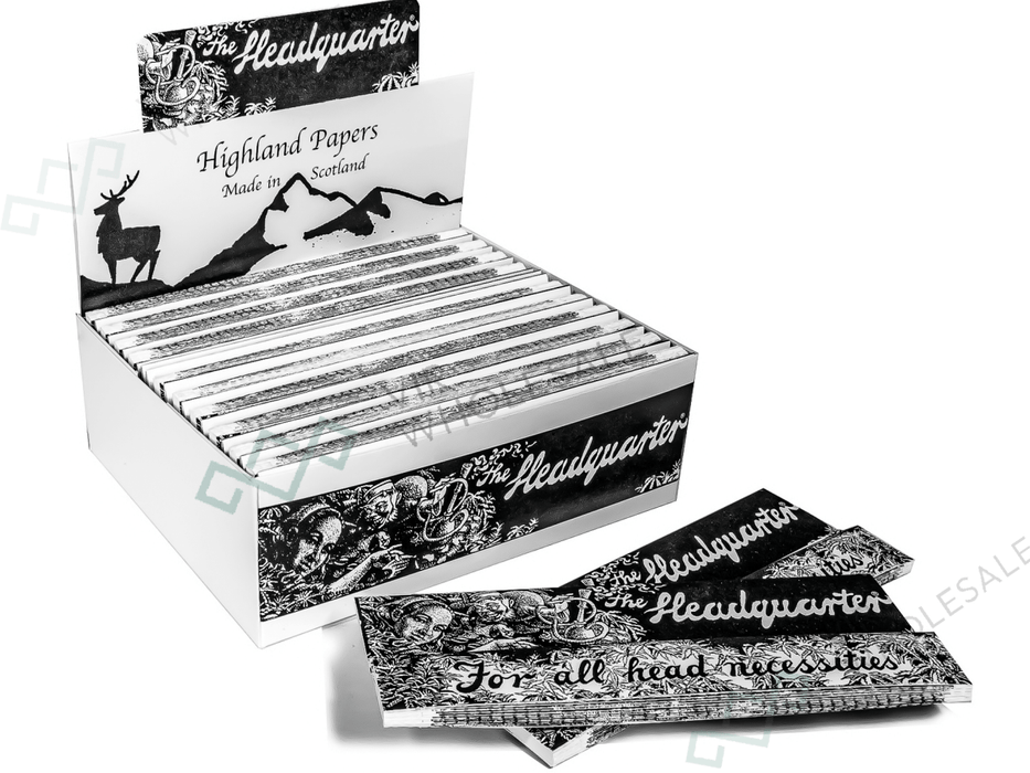 Highland Headquarters Papers + Tips – 24 per Box - VIR Wholesale