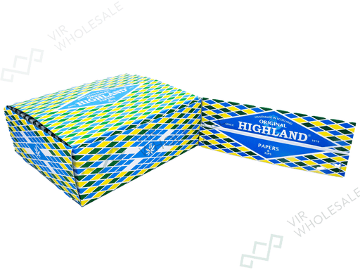 Highland Original Papers + Tips – 24 per Box - VIR Wholesale