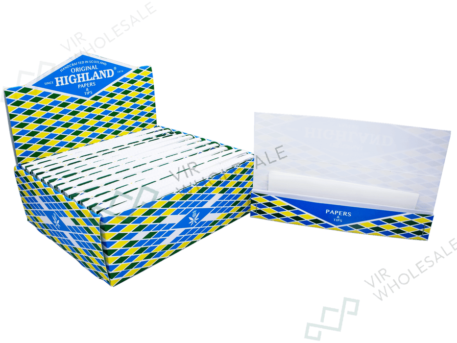 Highland Original Papers + Tips – 24 per Box - VIR Wholesale