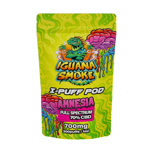 Iguana Smoke I-Puff Amnesia 1ml CBD Vape Replacement Pod (700mg) - VIR Wholesale