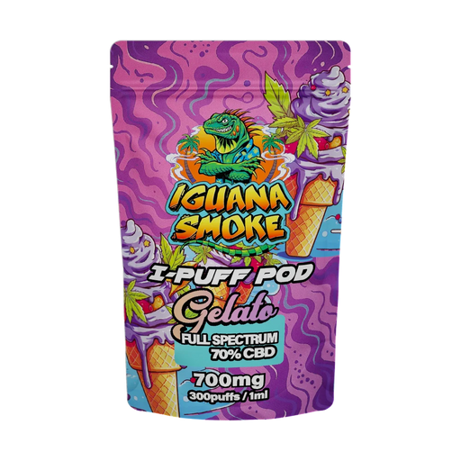 Iguana Smoke I-Puff Gelato 1ml CBD Vape Replacement Pod (700mg) - VIR Wholesale
