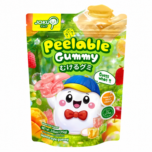 Joku Halal Peelable Mixed Fruit Gummy 75g (10 Pack) - VIR Wholesale
