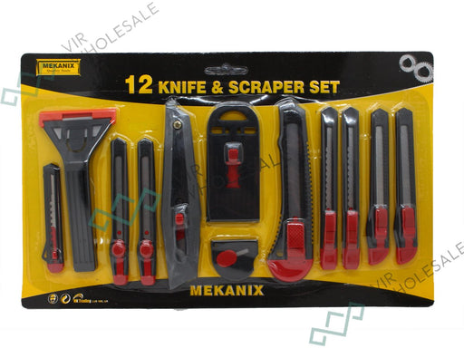Knife & Scrapper Set 12 Pack - VIR Wholesale