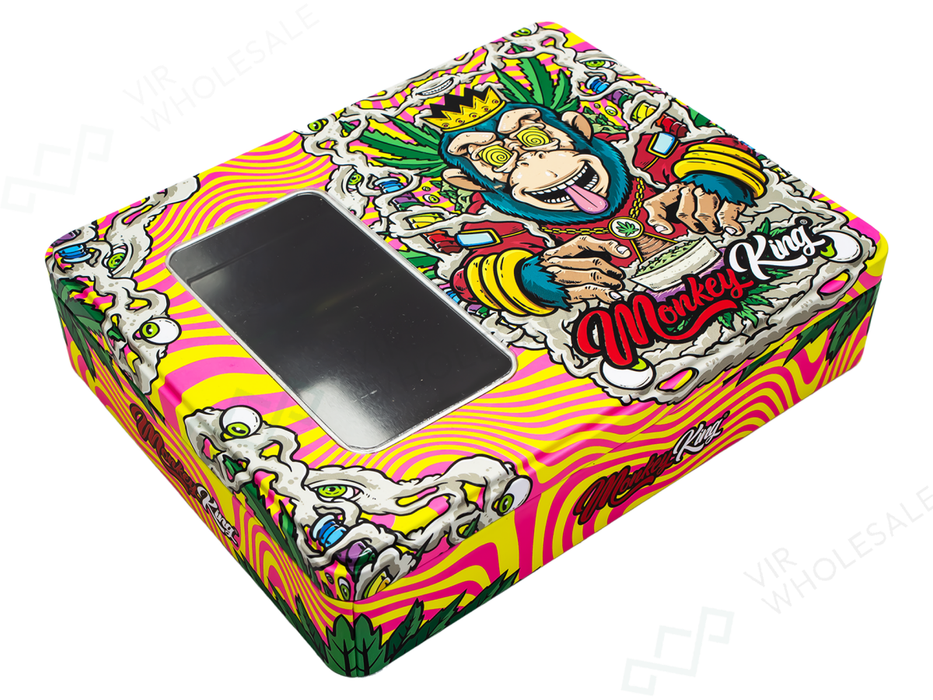 Large Metal Storage Boxes – Monkey King Designs (design may vary) - VIR Wholesale