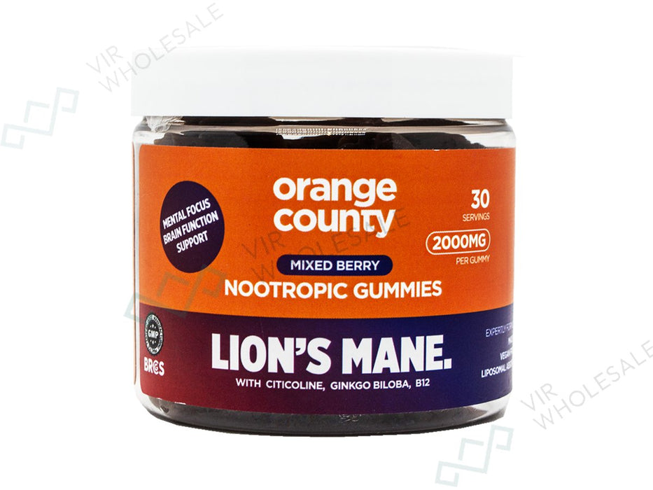 Lion's Mane Cognitive Boost Gummies - 2000mg (Serving) Mixed Berry Flavour | 30 Servings - VIR Wholesale