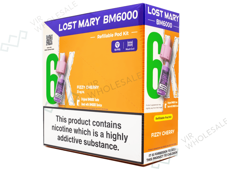 Lost Mary BM6000 Refill Pods 5 Per Box VIR Wholesale Lost Mary BM6000 Refill Pods 5 Per Box VIR Wholesale