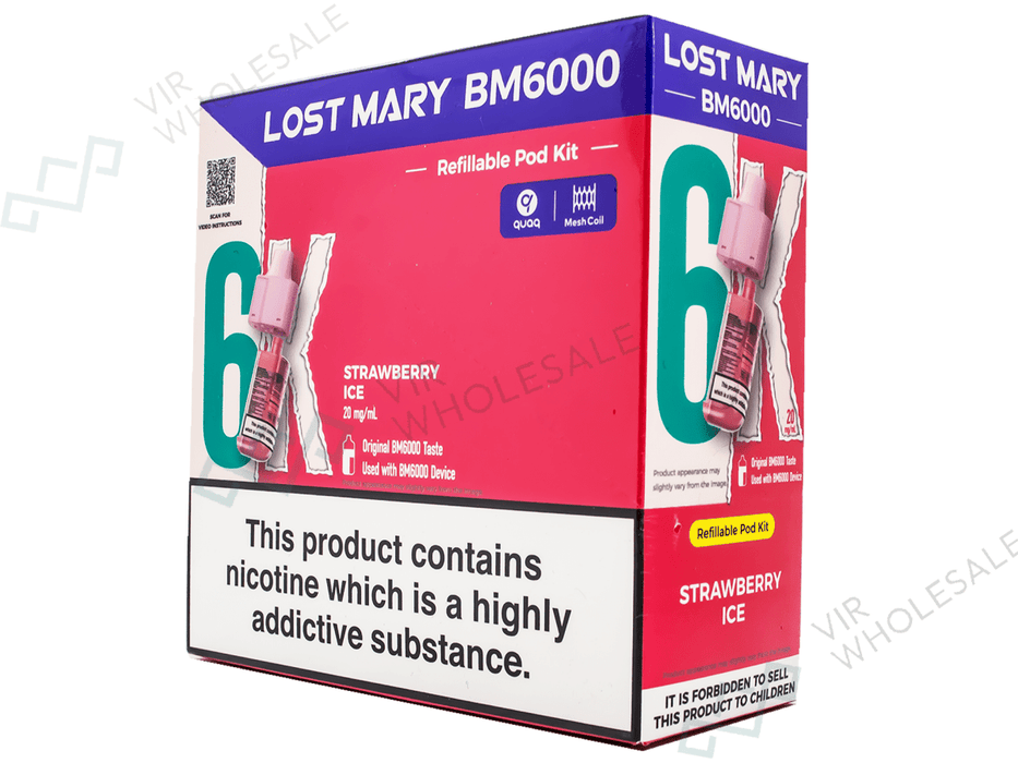 Lost Mary BM6000 Refill Pods 5 Per Box VIR Wholesale Lost Mary BM6000 Refill Pods 5 Per Box VIR Wholesale