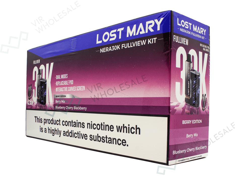 Lost Mary Nera 30K Puffs - 5 Vapes Per Box - Complaint After June (2025) - VIR Wholesale