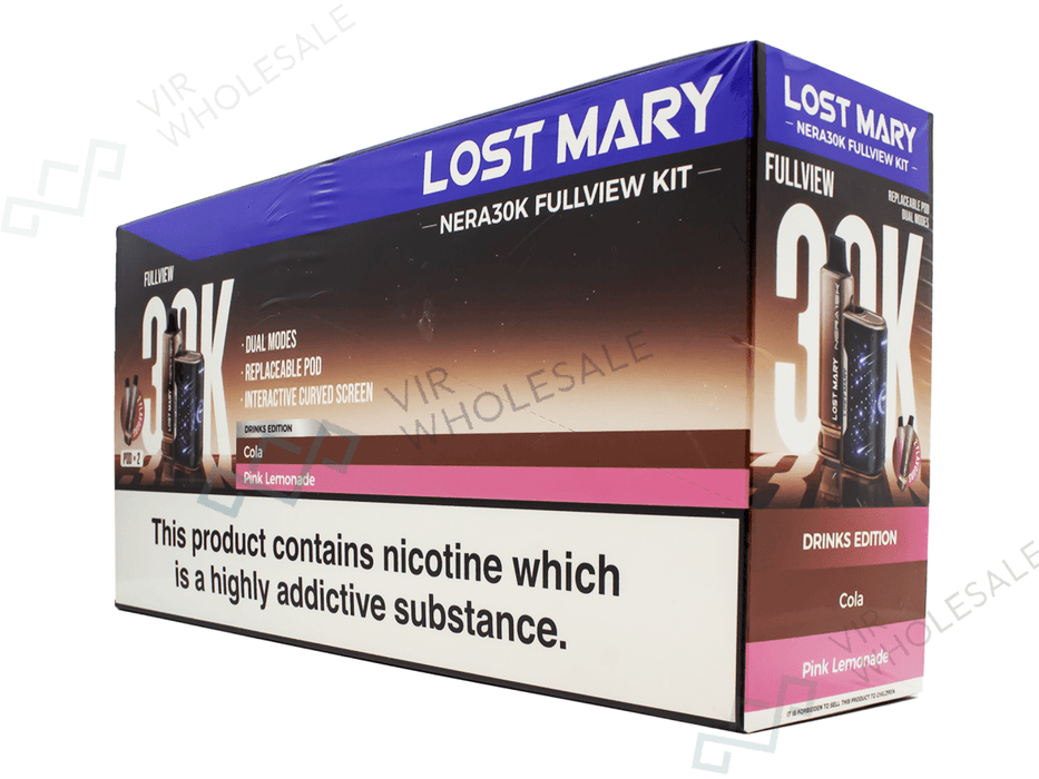 Lost Mary Nera 30K Puffs - 5 Vapes Per Box - Complaint After June (2025) - VIR Wholesale