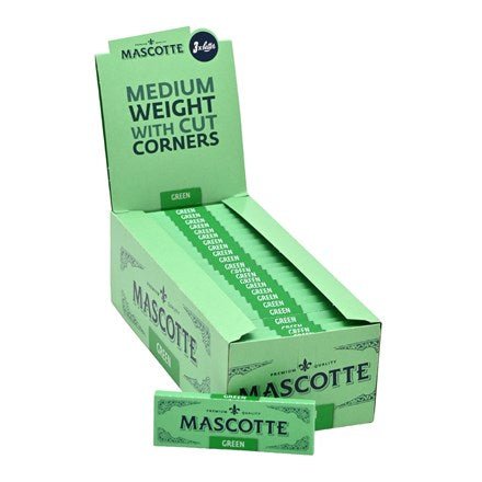 MASCOTTE GREEN CUT CORNERS PAPERS - 50 PACK - VIR Wholesale